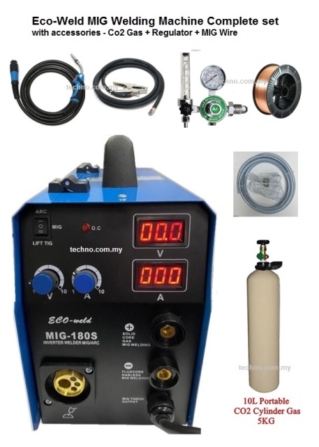 ECO WELD 2in1 MIG MMA Welding Machine Complete Set with Access